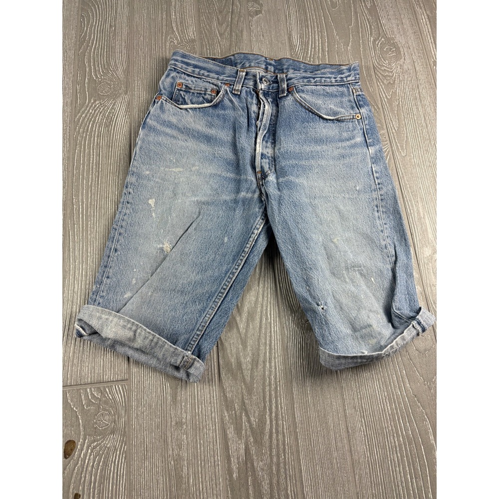 VTG Levi’s Bermuda Denim Shorts Size 31 Inseam 12 Cuffed (Cut And Sewn) USA